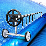 darrahopens Home & Garden > DIY Aquabuddy Swimming Pool Cover with Roller Wheel Solar Blanket Adjustable 10 X 4m