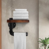 darrahopens Home & Garden > DIY Artiss 1X Wall Shelves Paper Holder Industrial Pipe Shelf DIY Vintage Brackets