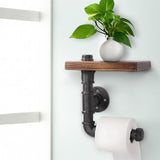 darrahopens Home & Garden > DIY Artiss 1X Wall Shelves Paper Holder Industrial Pipe Shelf DIY Vintage Brackets