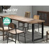 darrahopens Home & Garden > DIY Artiss 2x Coffee Dining Steel Table Legs 71x50CM Industrial Vintage Bench Metal Box