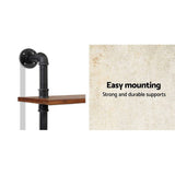 darrahopens Home & Garden > DIY Artiss Display Shelves Rustic Bookshelf Industrial DIY Pipe Shelf Wall Brackets