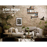 darrahopens Home & Garden > DIY Artiss Display Shelves Rustic Bookshelf Industrial DIY Pipe Shelf Wall Brackets