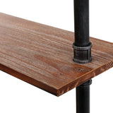 darrahopens Home & Garden > DIY Artiss Display Shelves Rustic Bookshelf Industrial DIY Pipe Shelf Wall Brackets