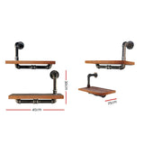 darrahopens Home & Garden > DIY Artiss Display Shelves Rustic Bookshelf Industrial DIY Pipe Shelf Wall Brackets
