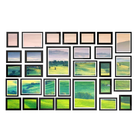 darrahopens Home & Garden > DIY Artiss Photo Frames 30PCS  8x10in 5x7in 4x6in 3.5x5in Hanging Wall Frame Black