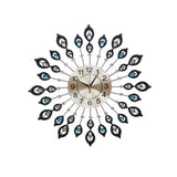 darrahopens Home & Garden > DIY Artiss Wall Clock 60cm Large 3D Modern Crystal Luxury Silent Round Home Decor