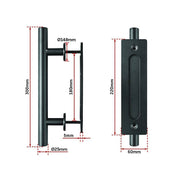 darrahopens Home & Garden > DIY Carbon Steel Door Handle & Flush Pull Wood Door Gate Hardware 12"