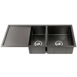 darrahopens Home & Garden > DIY Cefito 100cm x 45cm Stainless Steel Kitchen Sink Under/Top/Flush Mount Black