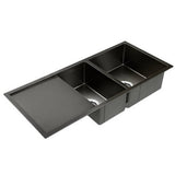 darrahopens Home & Garden > DIY Cefito 100cm x 45cm Stainless Steel Kitchen Sink Under/Top/Flush Mount Black