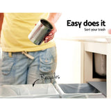 darrahopens Home & Garden > DIY Cefito 2x20L Pull Out Bin - Grey