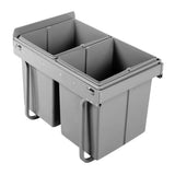 darrahopens Home & Garden > DIY Cefito 2x20L Pull Out Bin - Grey