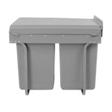 darrahopens Home & Garden > DIY Cefito 2x20L Pull Out Bin - Grey