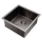 darrahopens Home & Garden > DIY Cefito 44cm x 44cm Stainless Steel Kitchen Sink Under/Top/Flush Mount Black