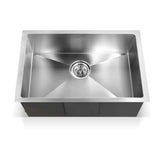 darrahopens Home & Garden > DIY Cefito 60cm x 45cm Stainless Steel Kitchen Sink Under/Top/Flush Mount Silver