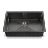 darrahopens Home & Garden > DIY Cefito 70cm x 45cm Stainless Steel Kitchen Sink Under/Top/Flush Mount Black