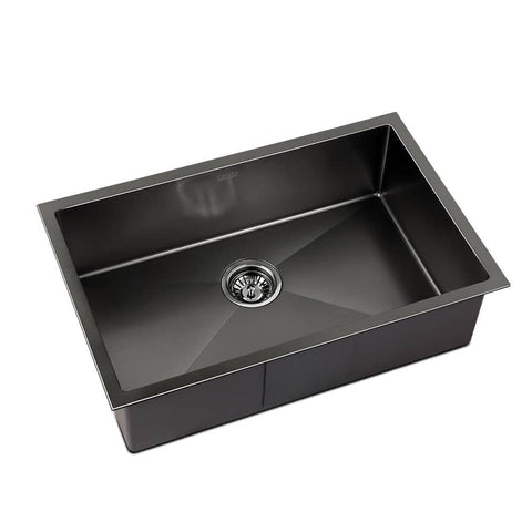 darrahopens Home & Garden > DIY Cefito 70cm x 45cm Stainless Steel Kitchen Sink Under/Top/Flush Mount Black