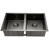 darrahopens Home & Garden > DIY Cefito 77cm x 45cm Stainless Steel Kitchen Sink Under/Top/Flush Mount Black