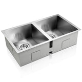 darrahopens Home & Garden > DIY Cefito 77cm x 45cm Stainless Steel Kitchen Sink Under/Top/Flush Mount Silver