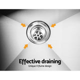 darrahopens Home & Garden > DIY Cefito 80cm x 45cm Stainless Steel Kitchen Sink Flush/Drop-in Mount Silver