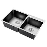 darrahopens Home & Garden > DIY Cefito 80cm x 45cm Stainless Steel Kitchen Sink Flush/Drop-in Mount Silver