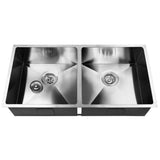 darrahopens Home & Garden > DIY Cefito 86.5cm x 44cm Stainless Steel Kitchen Sink Under/Top/Flush Mount Silver