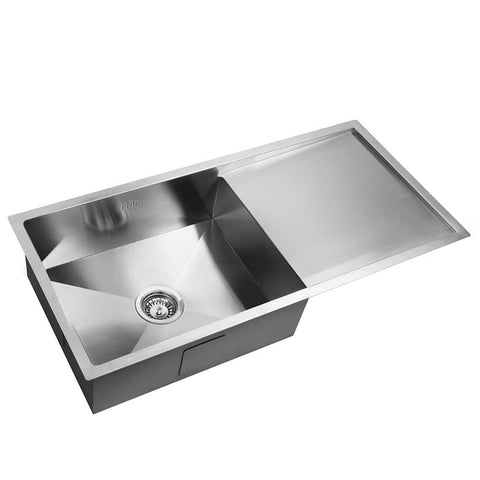 darrahopens Home & Garden > DIY Cefito 96cm x 45cm Stainless Steel Kitchen Sink Under/Top/Flush Mount Silver