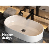 Darrahopens Home & Garden > DIY Cefito Bathroom Basin Vanity Ceramic Basin Above Counter Hand Wash Long Shape