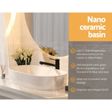 Darrahopens Home & Garden > DIY Cefito Bathroom Basin Vanity Ceramic Basin Above Counter Hand Wash Long Shape