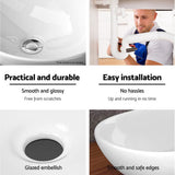 darrahopens Home & Garden > DIY Cefito Ceramic Oval Sink Bowl - White