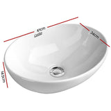 darrahopens Home & Garden > DIY Cefito Ceramic Oval Sink Bowl - White