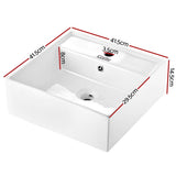 darrahopens Home & Garden > DIY Cefito Ceramic Rectangle Sink Bowl - White