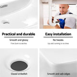 darrahopens Home & Garden > DIY Cefito Ceramic Rectangle Sink Bowl - White