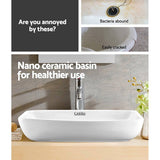 darrahopens Home & Garden > DIY Cefito Ceramic Rectangle Sink Bowl - White