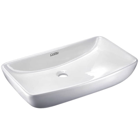 darrahopens Home & Garden > DIY Cefito Ceramic Rectangle Sink Bowl - White