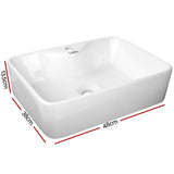 darrahopens Home & Garden > DIY Cefito Ceramic Rectangle Sink Bowl - White