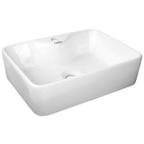 darrahopens Home & Garden > DIY Cefito Ceramic Rectangle Sink Bowl - White