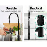 darrahopens Home & Garden > DIY Cefito Pull Out Kitchen Tap Mixer Basin Taps Faucet Vanity Sink Swivel Brass WEL In Black