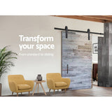darrahopens Home & Garden > DIY Cefito Sliding Barn Door Hardware Track Set 2.44m Roller Kit Slide Office