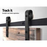 darrahopens Home & Garden > DIY Cefito Sliding Barn Door Hardware Track Set 2m Roller Kit Slide Office Bedroom