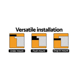 darrahopens Home & Garden > DIY Cefito Stone Kitchen Sink 610X470MM Granite Under/Topmount Basin Bowl Laundry Black