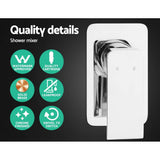 darrahopens Home & Garden > DIY Cefito WELS 10'' Rain Shower Head Mixer Square Handheld High Pressure Wall Chrome