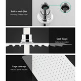 darrahopens Home & Garden > DIY Cefito WELS 10'' Rain Shower Head Mixer Square Handheld High Pressure Wall Chrome