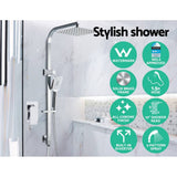darrahopens Home & Garden > DIY Cefito WELS 10'' Rain Shower Head Mixer Square Handheld High Pressure Wall Chrome