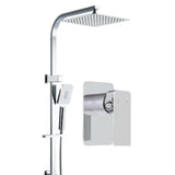 darrahopens Home & Garden > DIY Cefito WELS 10'' Rain Shower Head Mixer Square Handheld High Pressure Wall Chrome