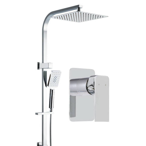 darrahopens Home & Garden > DIY Cefito WELS 10'' Rain Shower Head Mixer Square Handheld High Pressure Wall Chrome