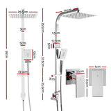 darrahopens Home & Garden > DIY Cefito WELS 10'' Rain Shower Head Taps Round Handheld High Pressure Wall Chrome