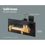 darrahopens Home & Garden > DIY Cefito WELS Bathroom Tap Wall Square Black Basin Mixer Taps Vanity Brass Faucet
