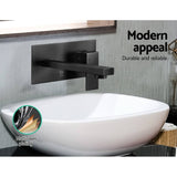 darrahopens Home & Garden > DIY Cefito WELS Bathroom Tap Wall Square Black Basin Mixer Taps Vanity Brass Faucet
