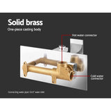 darrahopens Home & Garden > DIY Cefito WELS Bathroom Tap Wall Square Silver Basin Mixer Taps Vanity Brass Faucet