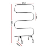 darrahopens Home & Garden > DIY Devanti Electric Heated Towel Rail Rack Rails Freestanding 5 Bars